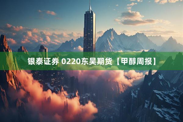 银泰证券 0220东吴期货【甲醇周报】