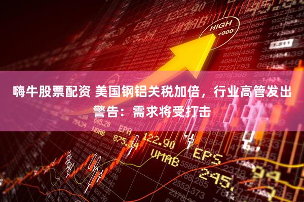 嗨牛股票配资 美国钢铝关税加倍，行业高管发出警告：需求将受打击